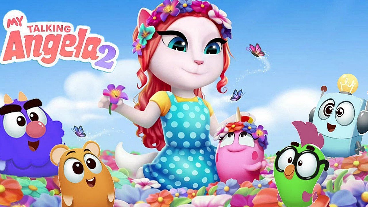 My Talking Angela 2 Spring update 2023 New Outfits Unlocked & Stickers Book Complete Gameplay