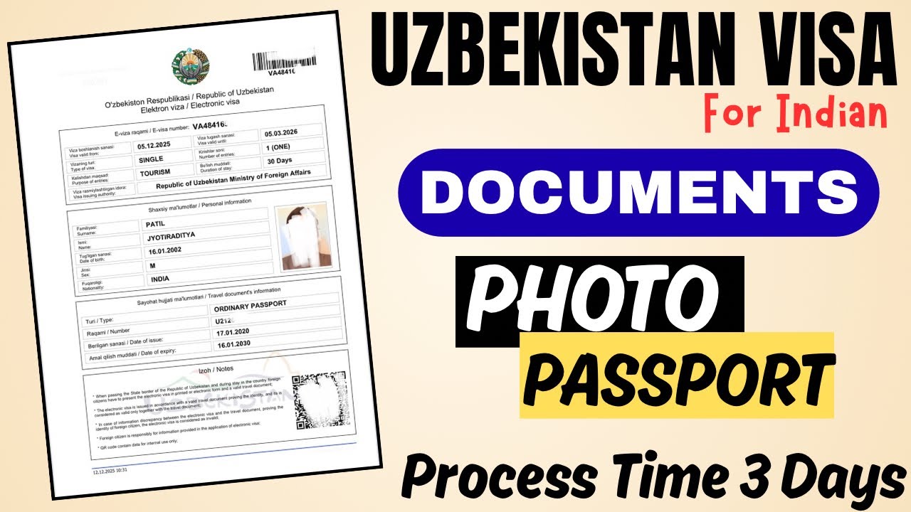 Uzbekistan Visa For Indian | Uzbekistan E-Visa Process | How To Apply Uzbekistan E-visa#uzbekistan