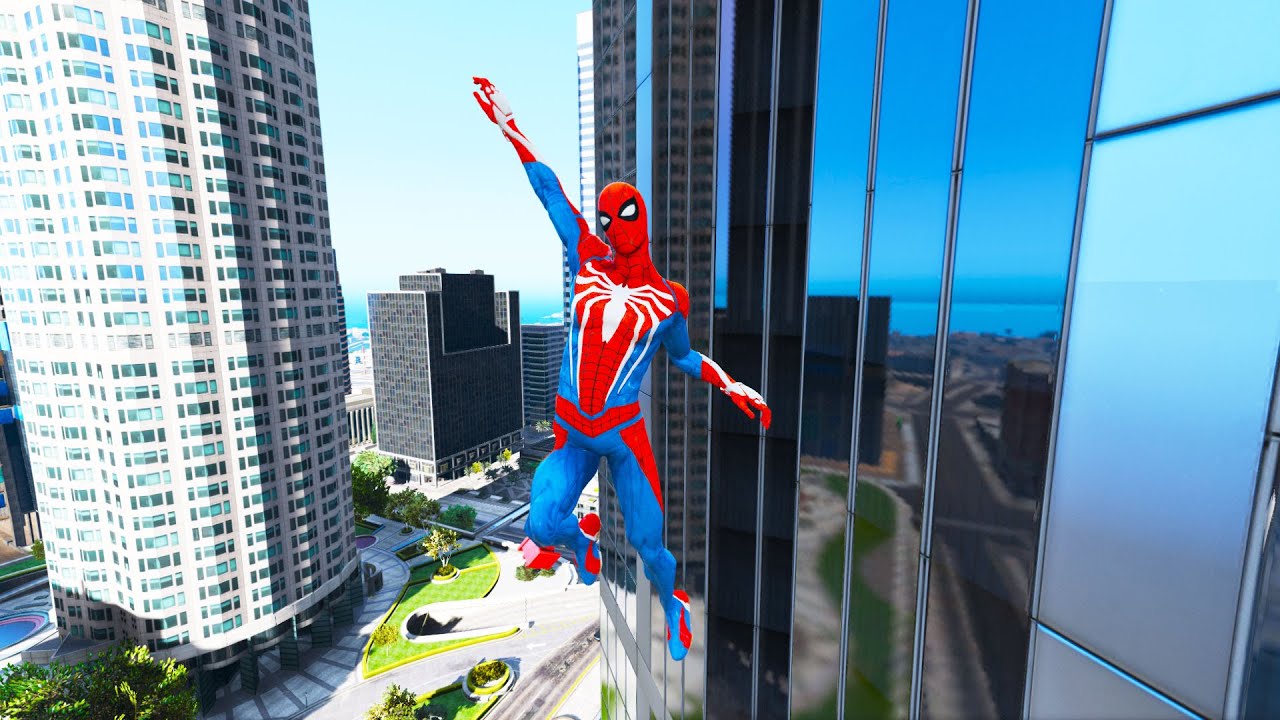 GTA 5 SPIDERMAN CRAZY MOMENTS | GTA V SPIDERMAN FUNNY MOMENTS jumps/fails ( Euphoria Ragdolls) eps13