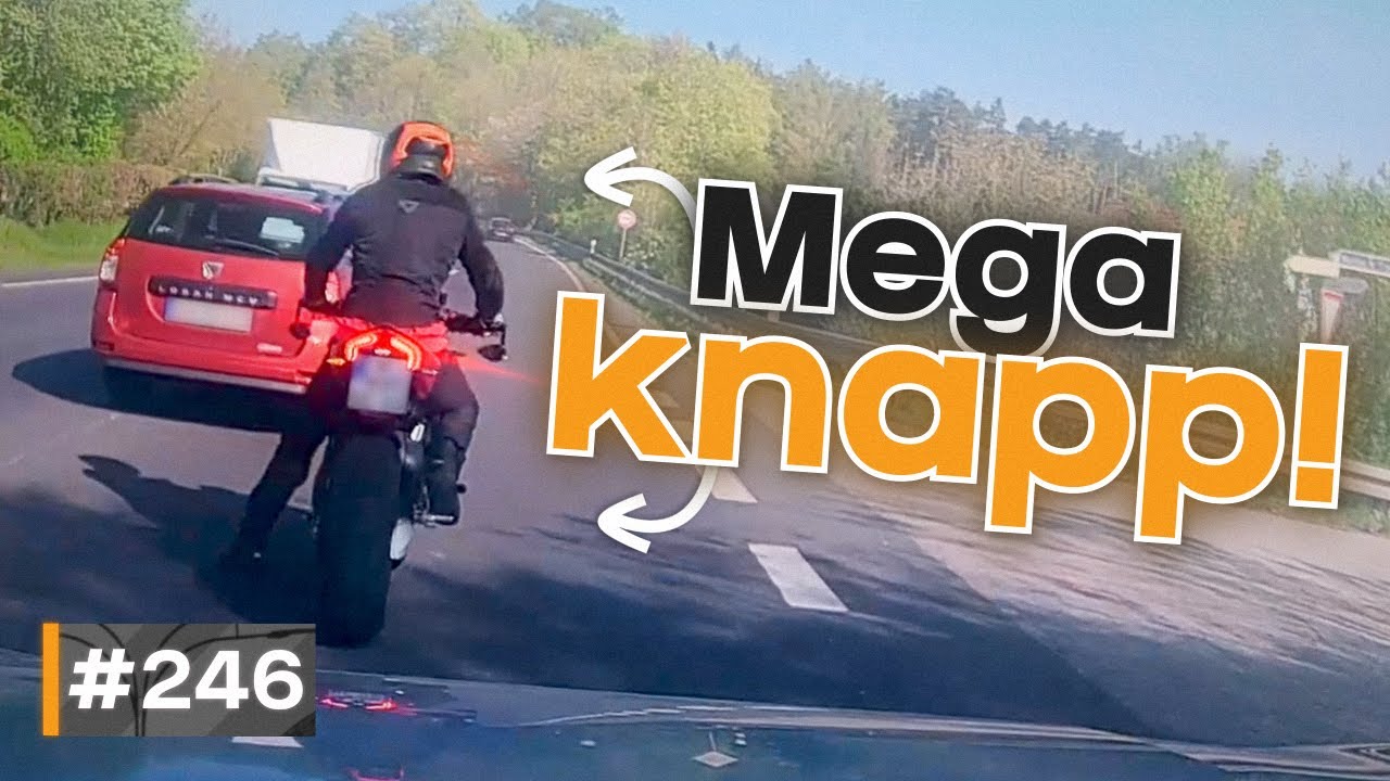 18.000€ Unfall nach Aquaplaning und Motorrad fast umgenietet! 💵 | #GERMAN #DASHCAM | #246