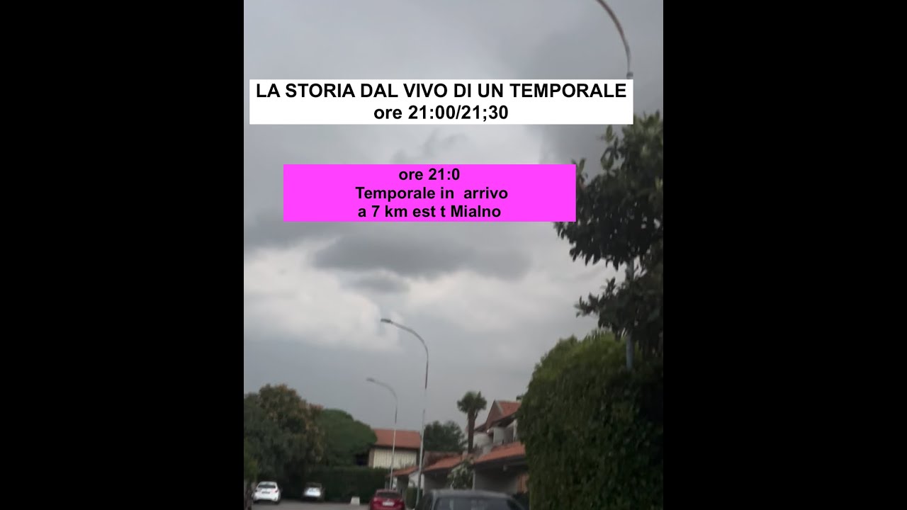 Temporale con grandine Milano Est ore 21:30. Didattica interessante