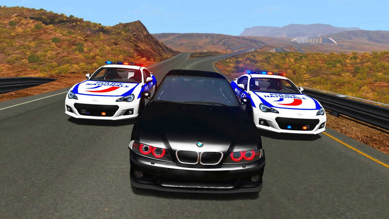 Epic Police Chases - Beamng drive Crashes