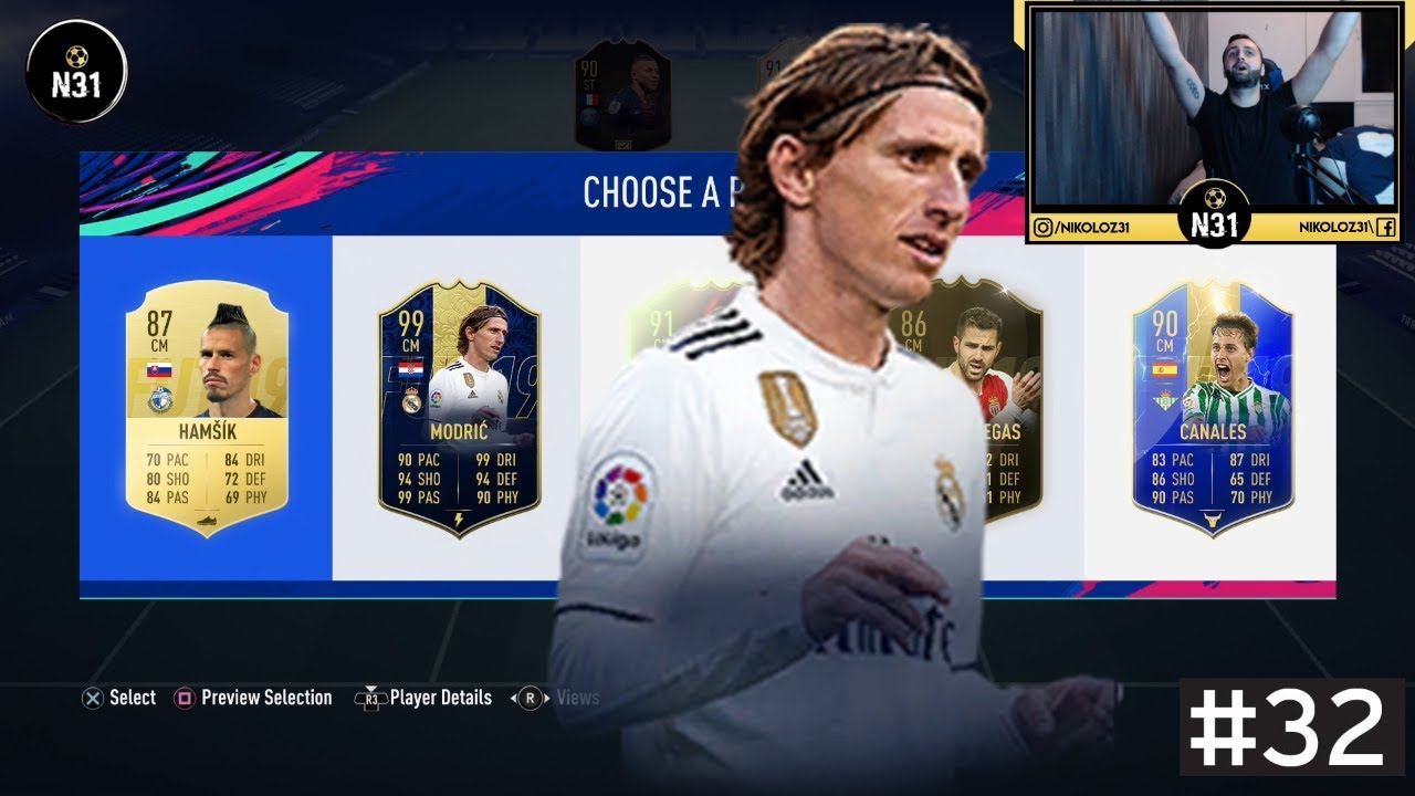 FIFA 19 FUT DRAFT #32 TOTY MODRIC 99