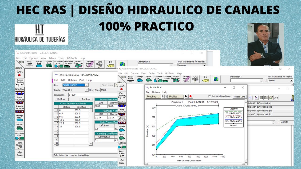 DISEÑO HIDRAULICO DE UN CANAL CON HEC RAS