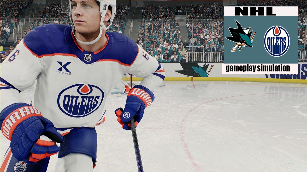 Edmonton Oilers vs San Jose Sharks 🔥 NHL Gameplay Simulation
