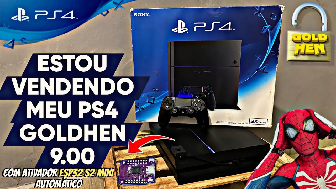 Vendo meu PS4 - PlayStation 4 com GoldHen 9.00 🔓 (destravado) - OPORTUNIDADE &Uacute;NICA!