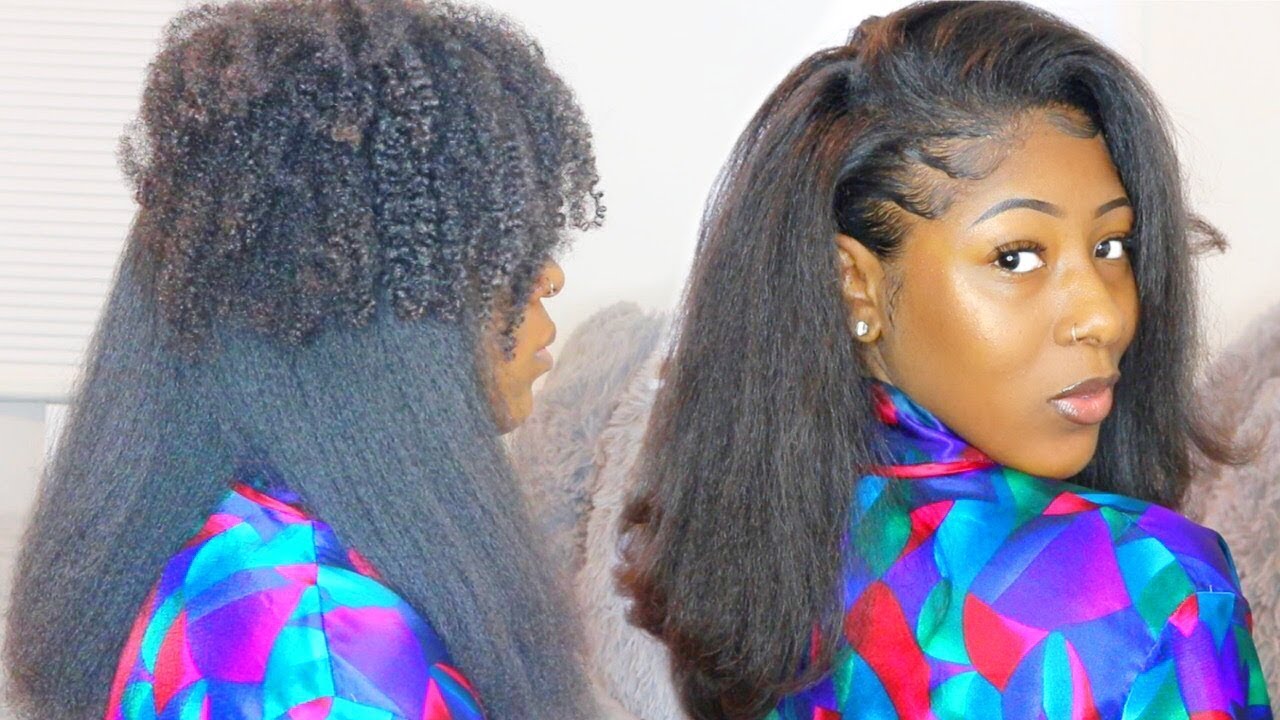 CURLY TO STRAIGHT HAIR TUTORIAL | with NO FRIZZY ENDS on Type 4 Natural Hair