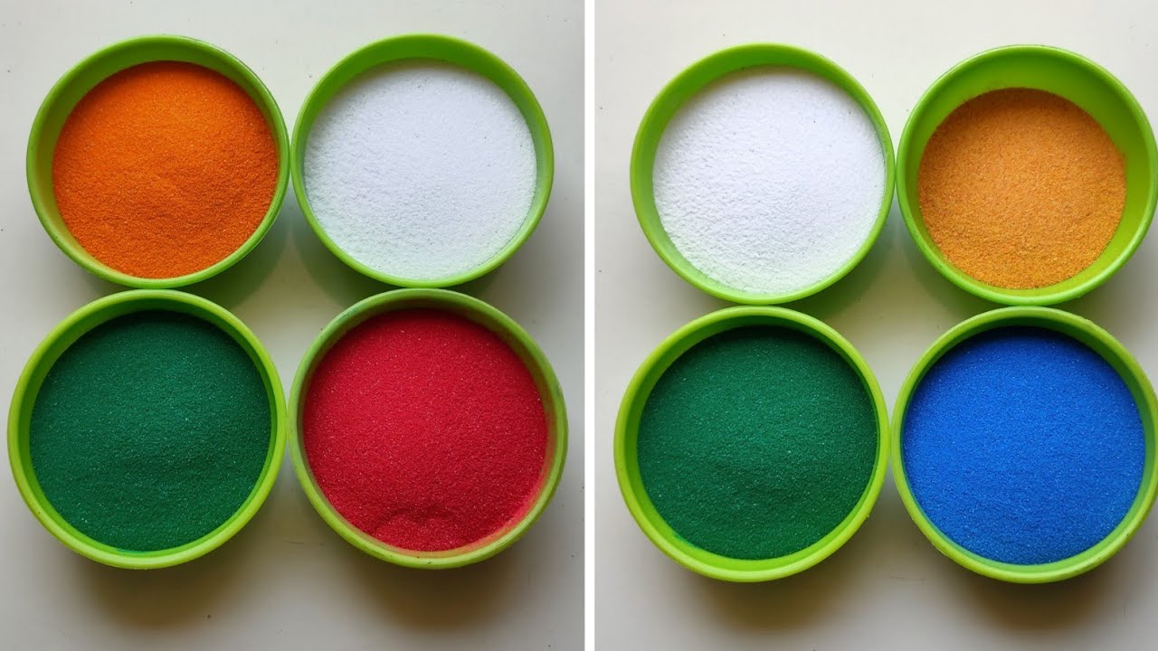 Making 3 Beautiful Flowers Sand Art With Color Sand | Satisfying Sand Art, Relaxing Rangoli Art