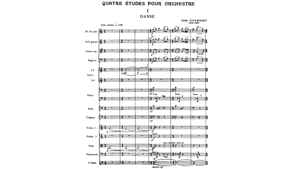 Igor Stravinsky - 4 Etudes for Orchestra, K051