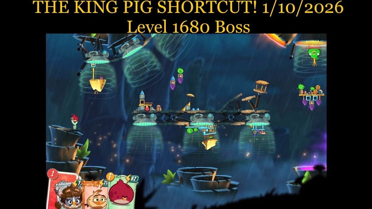Angry Birds 2 AB2 THE KING PIG SHORTCUT! 1/10/2026 Level 1680 Boss