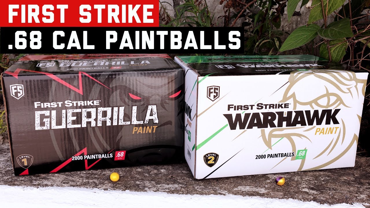 First Strike Guerilla & Warhawk 68 Cal Paintballs