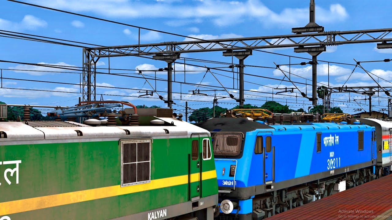 WAG9 RESCUE WAG9 LHB EXPRESS TRAIN | BUMPY RAILROAD | Train Simulator | Railworks |#railworks