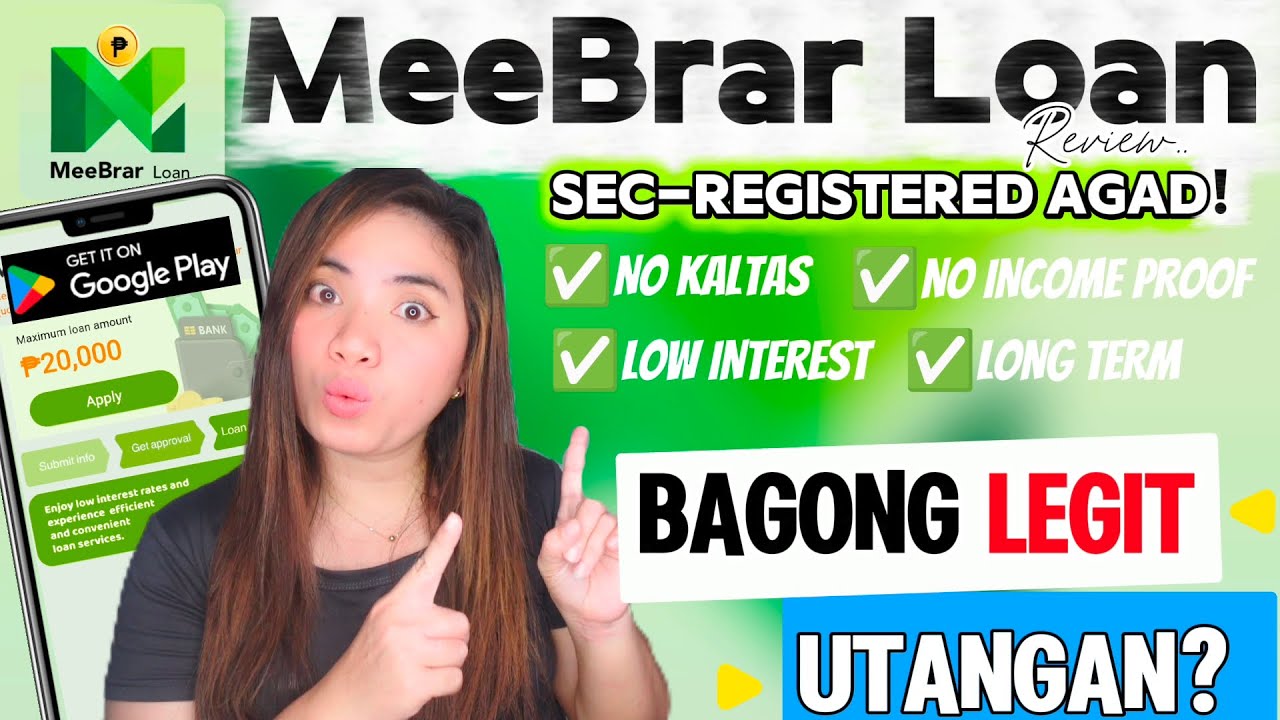Bagong Legit Ola sa Playstore? Meebrar Loan Up to ₱20,000! No Payslip, Buo at Low Interest? Okay Ba?
