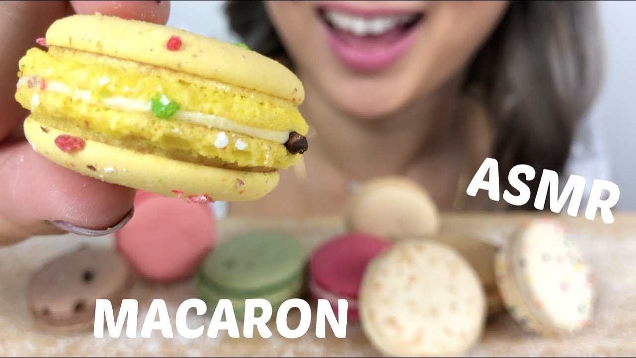 Macaron | ASMR *NO Talking Eating Sounds | N.E Let's Eat