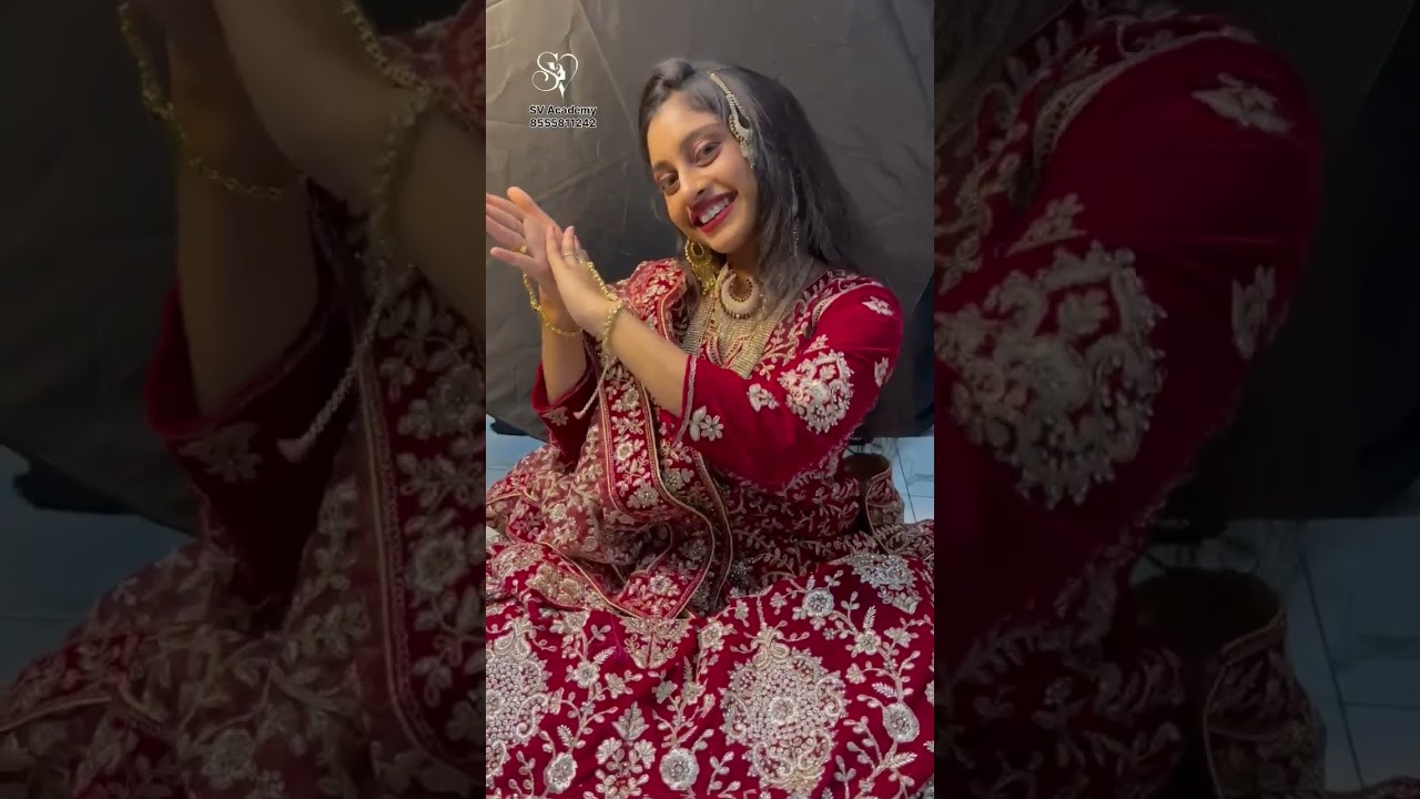 North Indian bride look down by svbeauty academy