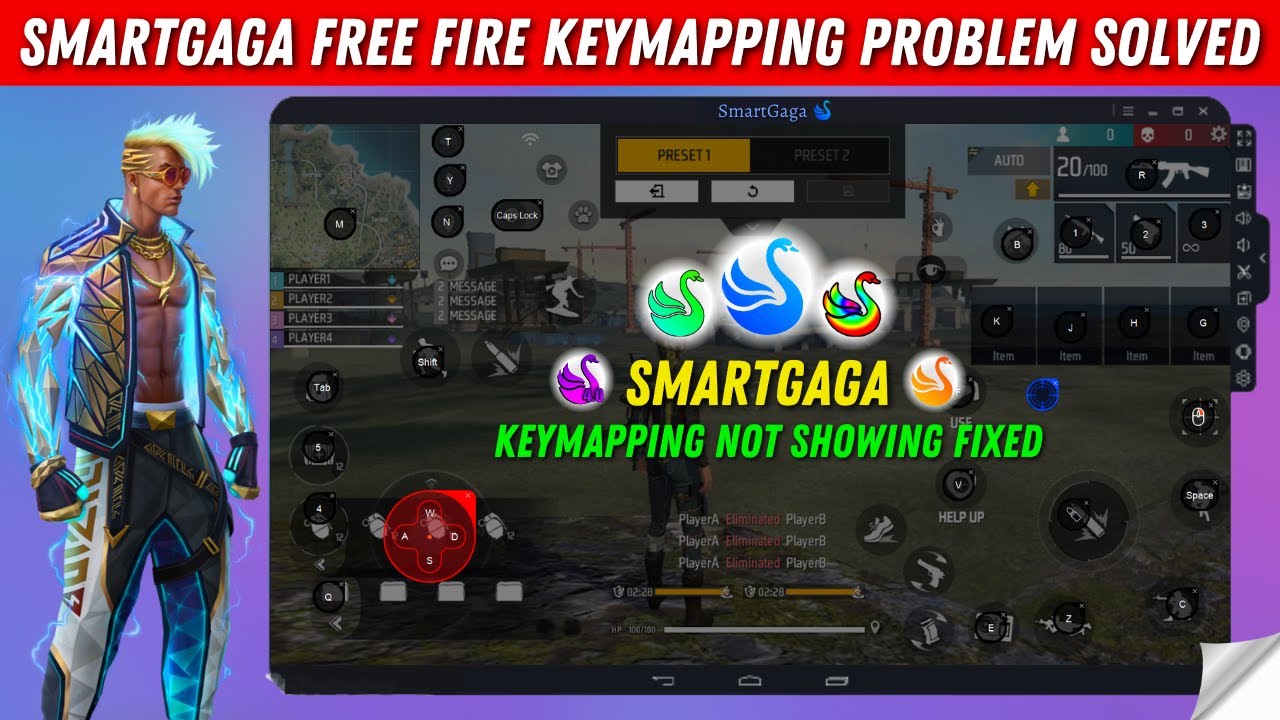 How to Fix Smartgaga Free Fire Keymapping Not Showing | Smartgaga Key Mapping Problem Solved