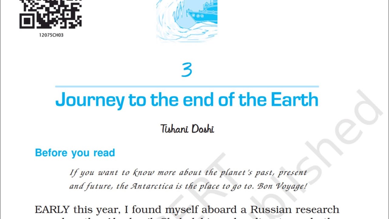 Journey to the end of the earth (Vistas) line by line explanation in hindi | Class 12 English |