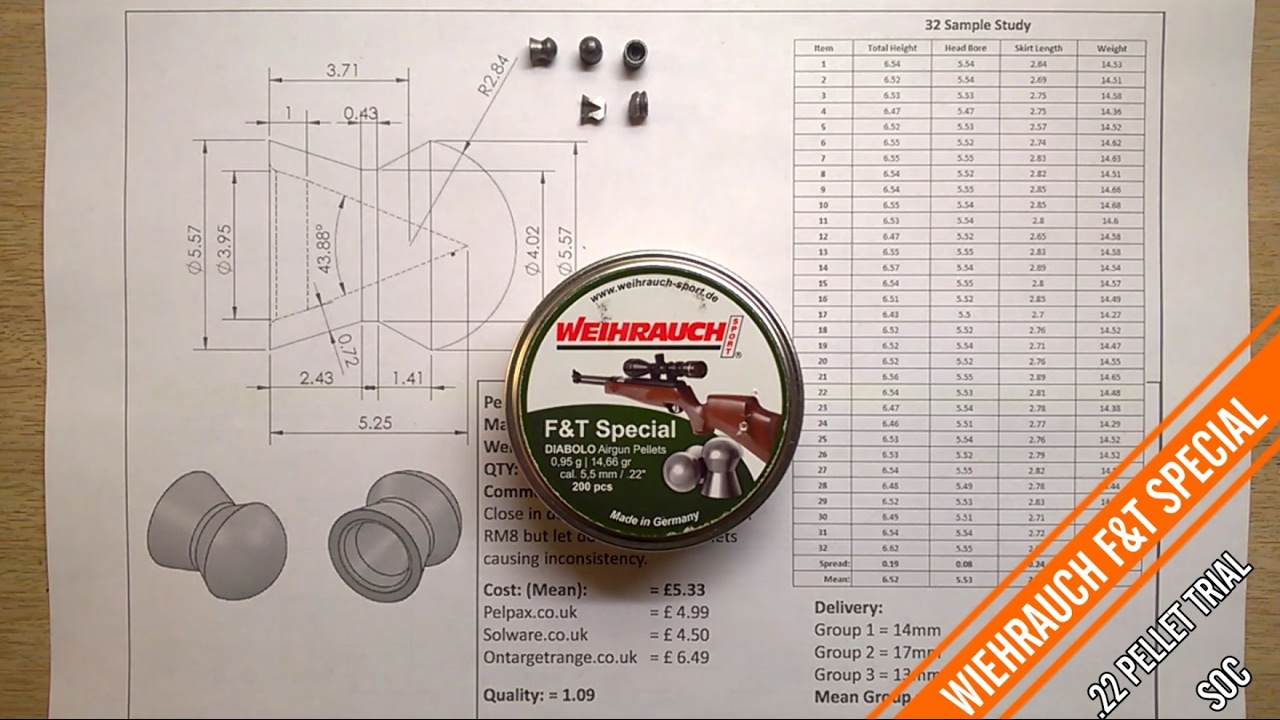 Weihrauch F&T Special  (5.51mm) .22 - Air Rifle Pellet Review #5
