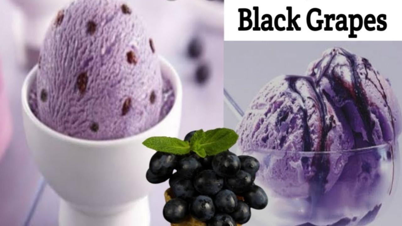 Black Grapes Ice Cream Recipe| बेस एक आईस्क्रीम अनेक| Black Grapes Icecream| Black Currant Ice Cream