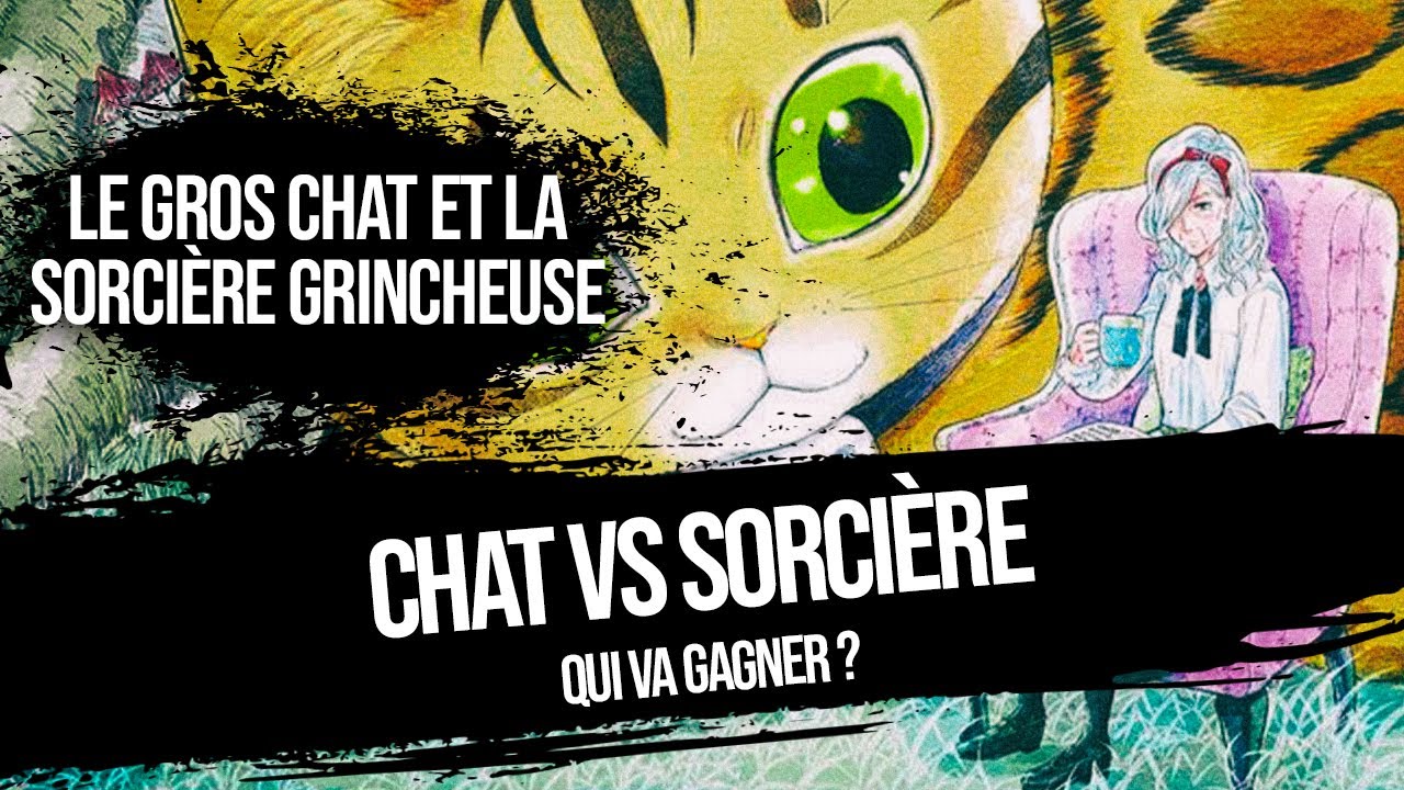 Un gros chat avec une sorcière grincheuse - Mangado la voie du manga