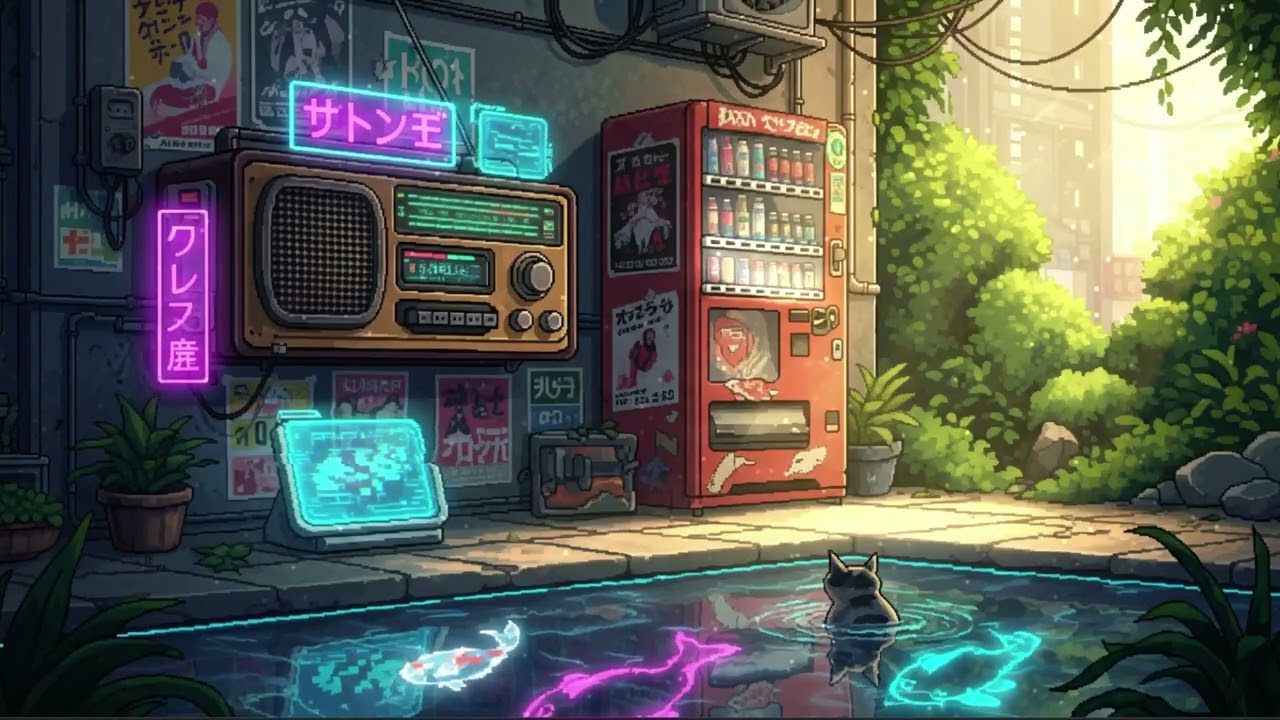 Feline Garden Frequencies — Lo-Fi Beats for Calm Focus & Café Time 🐾📡