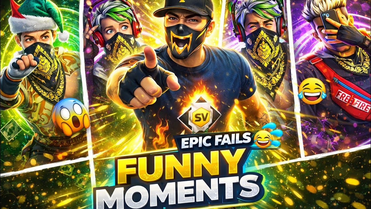  ​Free Fire Funny😄Gameplay with Voiceover🎤 Free Fire Funny Moments 😂 - Wait For End! | Pro vs Noob 