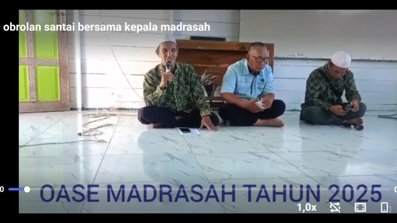 obrolan santai bersama kepala madrasah @MadrasahHebatBermartabat 