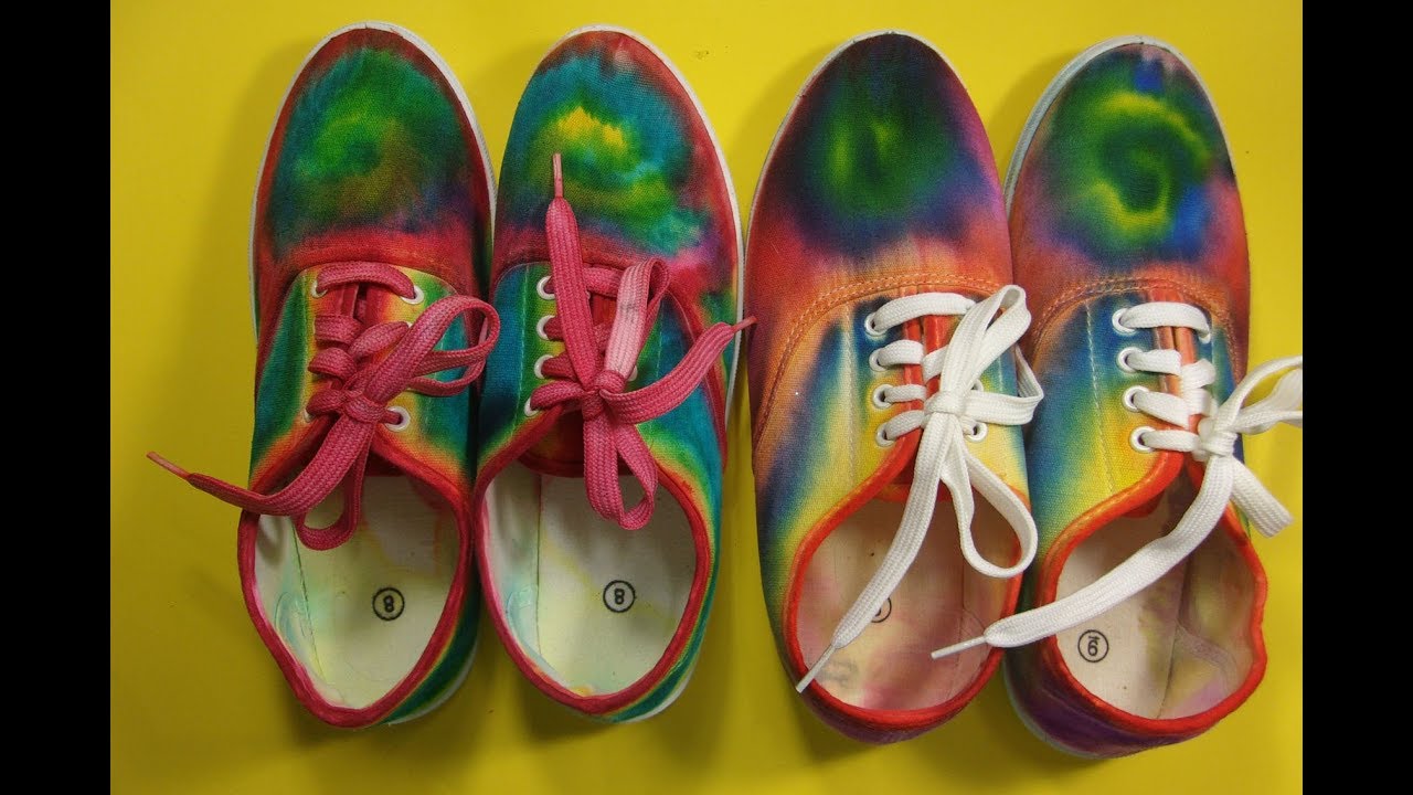 How to make Tie Dye Sneakers with Sharpies, Easy and Fun