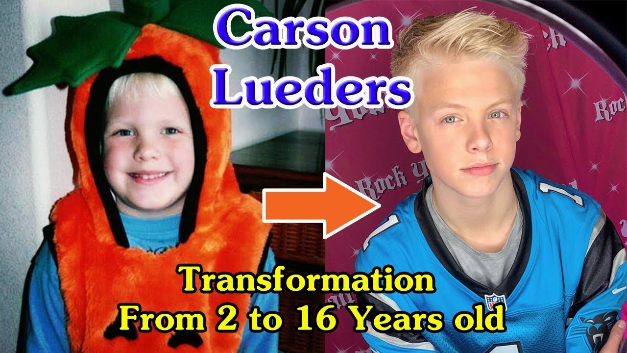 Carson Lueders transformation from 2 to 16 years old