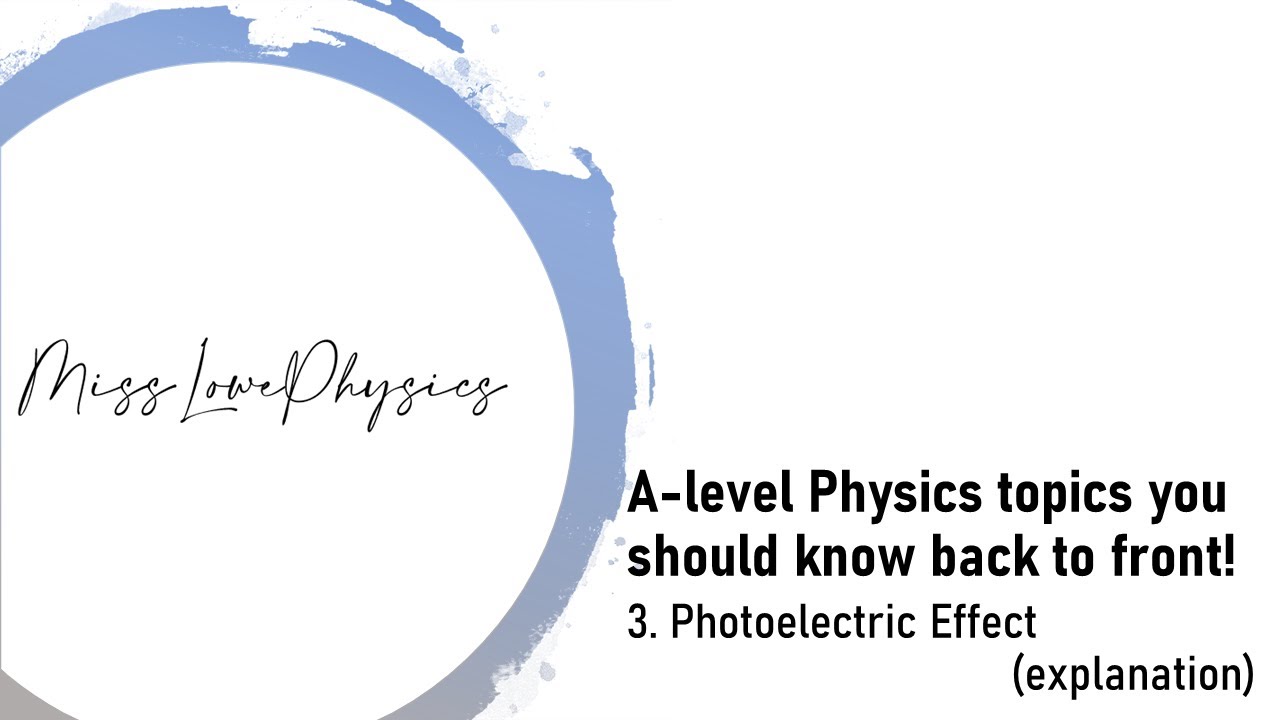 A-level Physics topics you must know back to front 3: photoelectric effect (explanation)