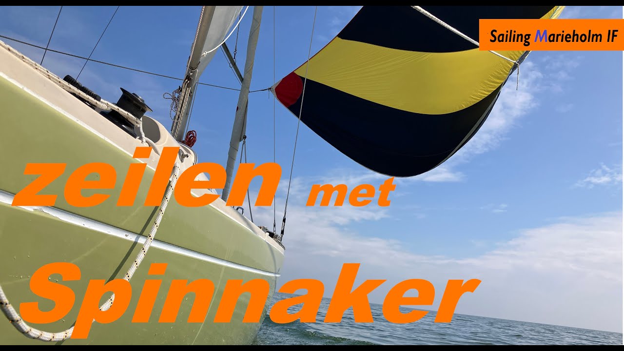 Solo zeilen met spinnaker op mijn 26ft Marieholm IF.