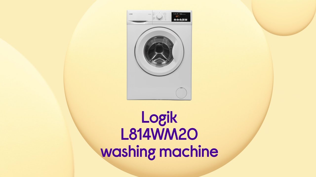 Logik L814WM20 8 kg 1400 Spin Washing Machine - White - Product Overview