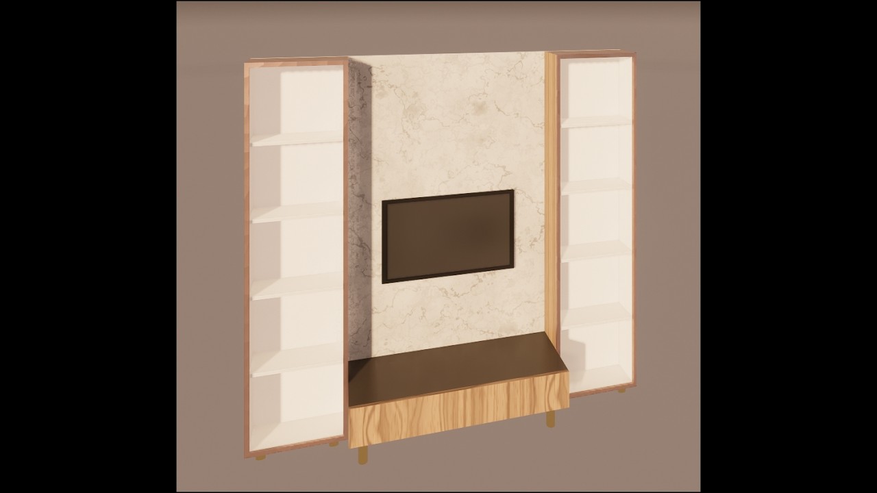 How To Make TV UNIT : SKETCHUP
