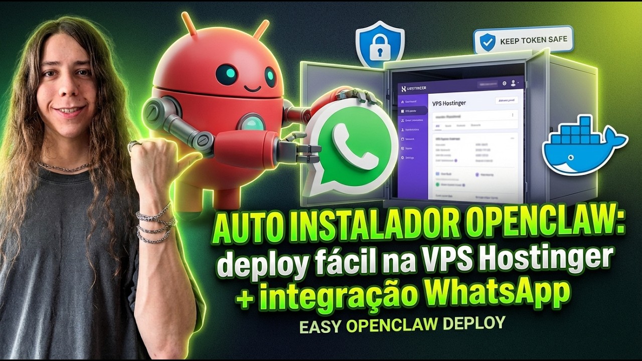 Auto Instalador OpenCLaw (ClawdBot/Moltbot): deploy fácil na VPS Hostinger + integração WhatsApp