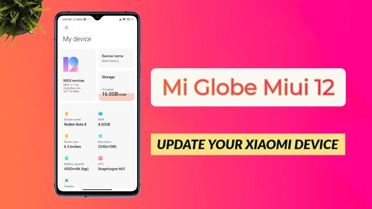 Update your Xiaomi Device with Mi Globe Miui 12 now....🔥