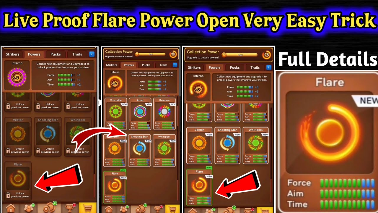 Live Proof Flare Power Open Very Easy Trick😱 Flare Power Unlock Full Details Don't Miss🔥