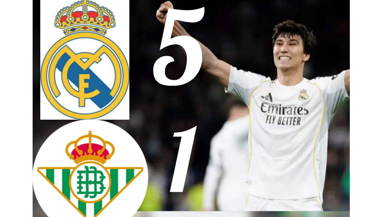 An exciting match between Real Madrid and Real Betis 5/1 Real 🔥 