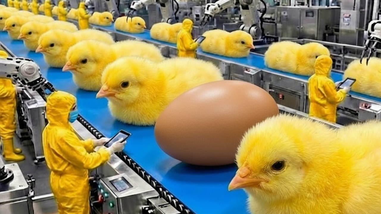 Chicken Mega Factory: Advanced Egg Incubation & Broiler Farming Process in the USA