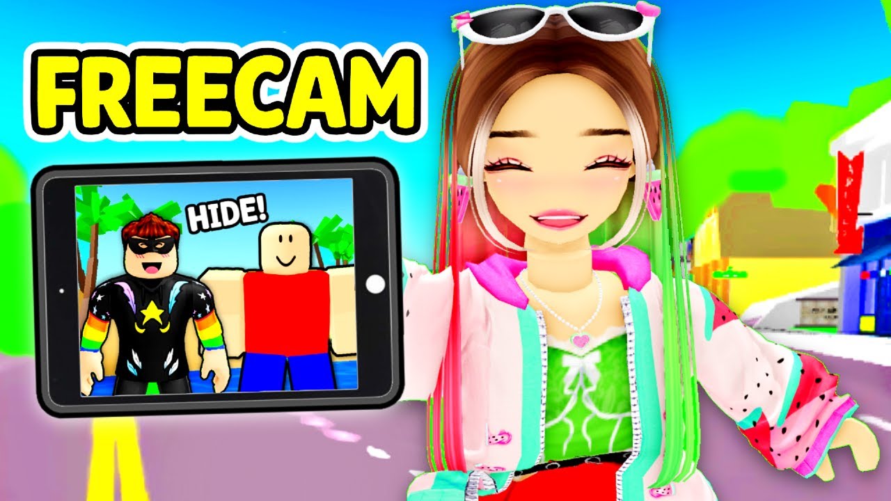 Using FREECAM to CHEAT in Brookhaven HIDE & SEEK!