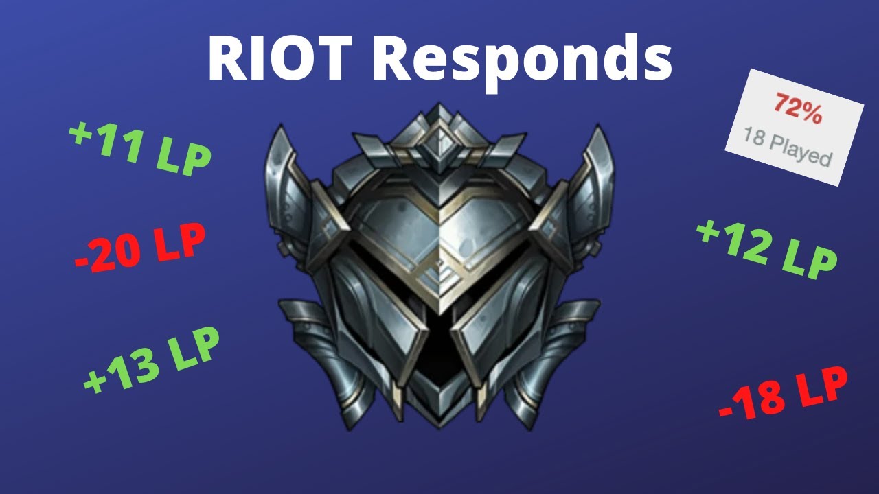 RIOT Responds: Why You Are Getting Less LP Than You Lose