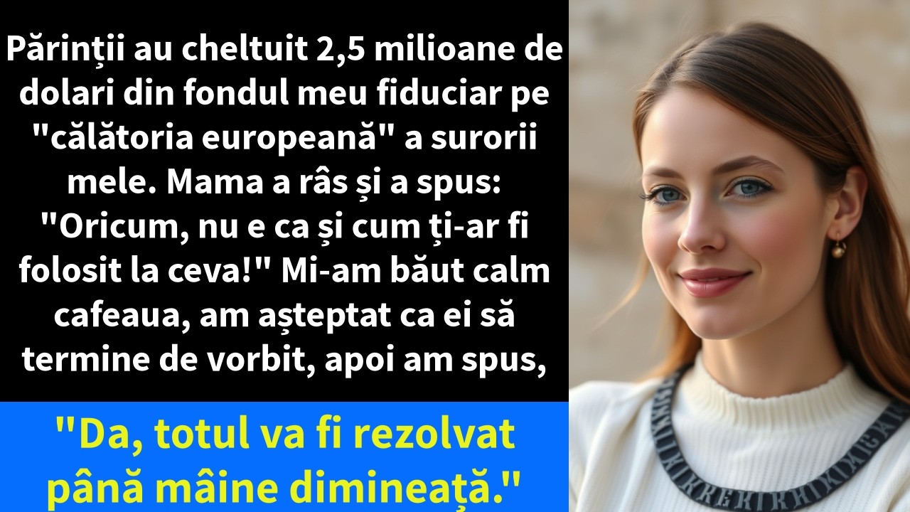 Părinții au cheltuit 2,5 milioane de dolari din fondul meu fiduciar pe 