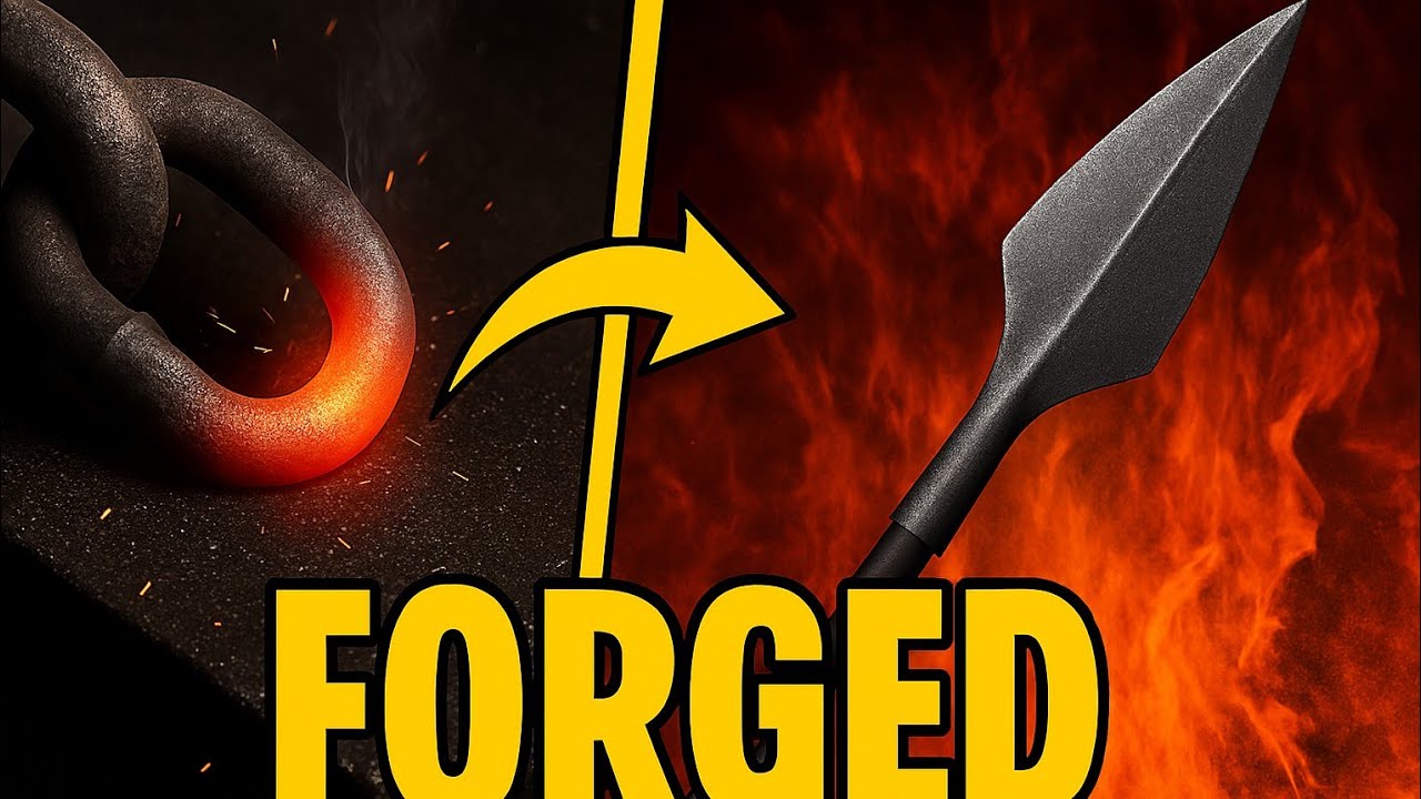 A spear made of chain! The pure art of blacksmithing⚒️