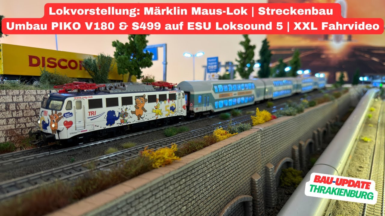 Lokvorstellung: Märklin Maus-Lok | Streckenbau | Umbau PIKO auf ESU Loksound 5 | XXL Fahrvideo