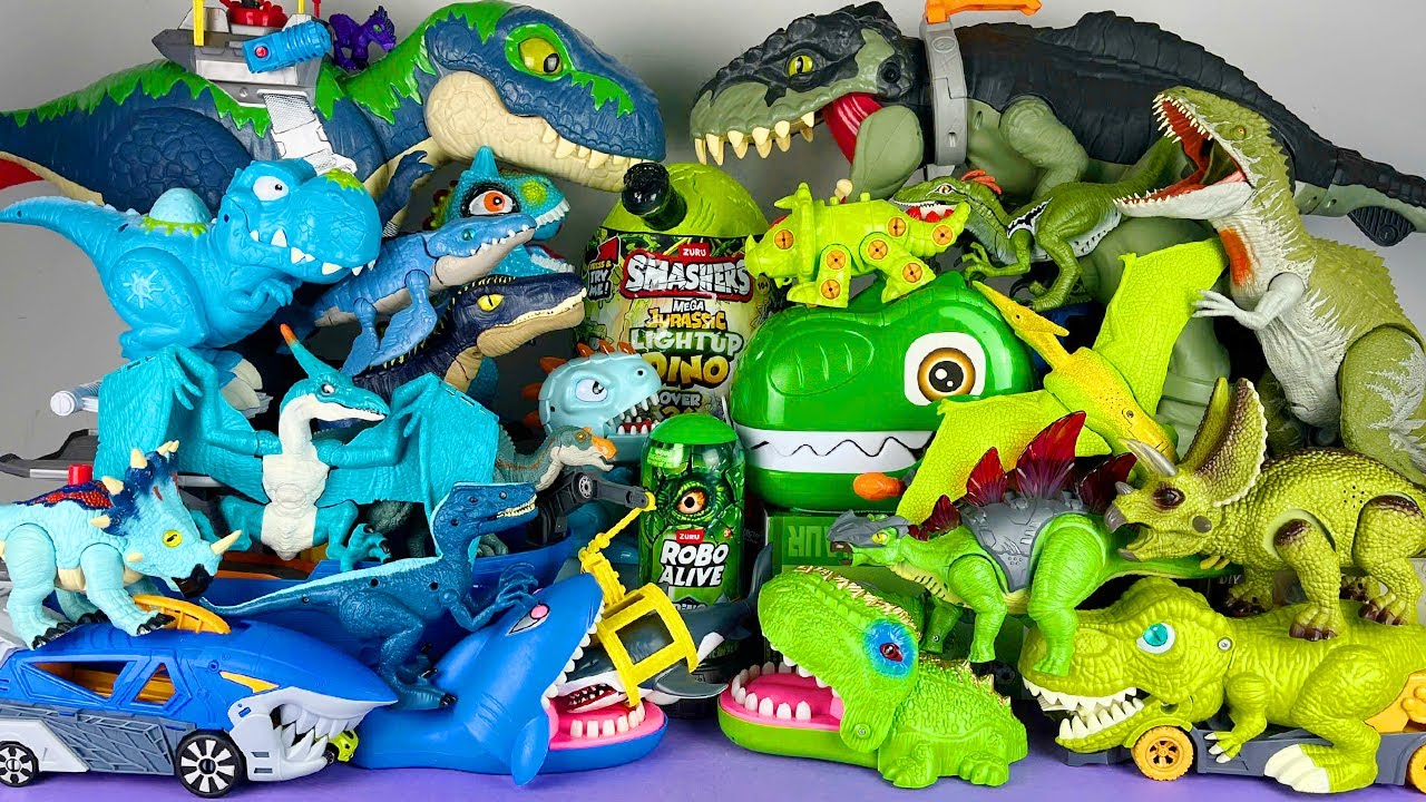 Jurassic World Unboxing Review Asmr Colorful Dinosaur T-rex Triceratops Indominus Rex Spider Rex