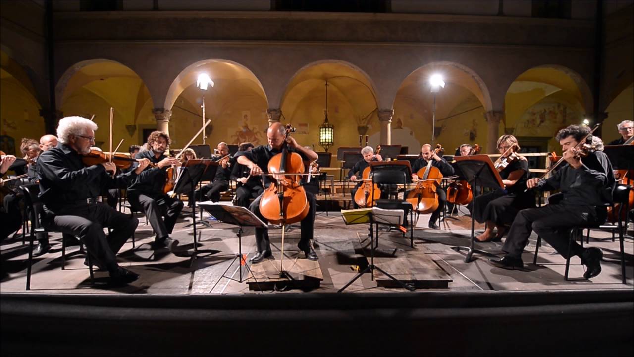 Piazzolla Adios nonino cello  strings orchestra,  Luca Provenzani cello ORT
