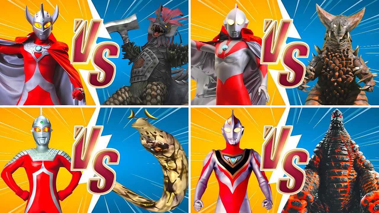 ウルトラマン TARO VS EX TYRANT, ULTRAMAN VS EX GOMORA, ULTRASEVEN VS EX ELEKING, GAIA VS X REDKING #ウルトラマン