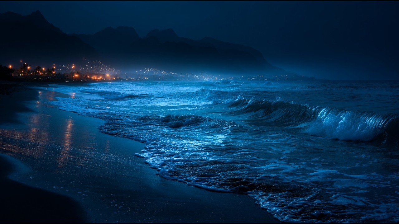 Fall Asleep In Under 3 Minutes - Soothing Ocean Sounds at Night for Deep Healing Sleep