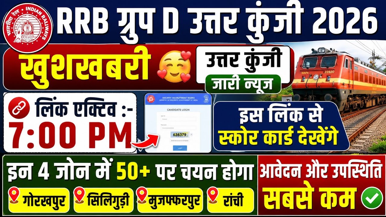 GROUP D ANSWER KEY 2026 KAB AAYEGA | RRB GROUP D ANSWER KEY 2026 | RRB GROUP D CUT OFF 2026