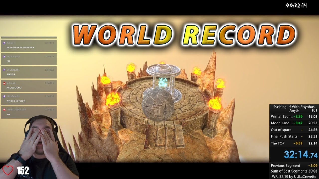 [PB] Давим вперёд! С Sisyphus Speedrun Any% (был WR около 8 часов...)