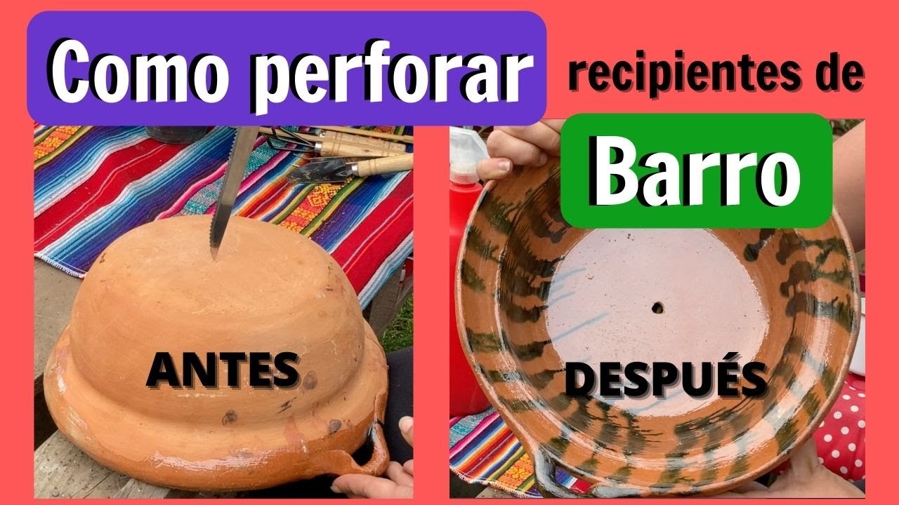 Como Perforar Recipientes de Barro para Macetas